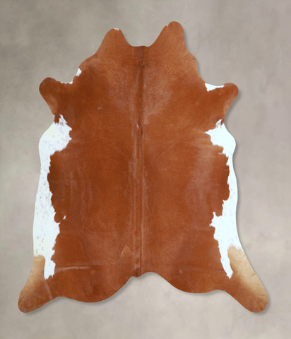 Brown and White Regular Cowhide Rug #A45245