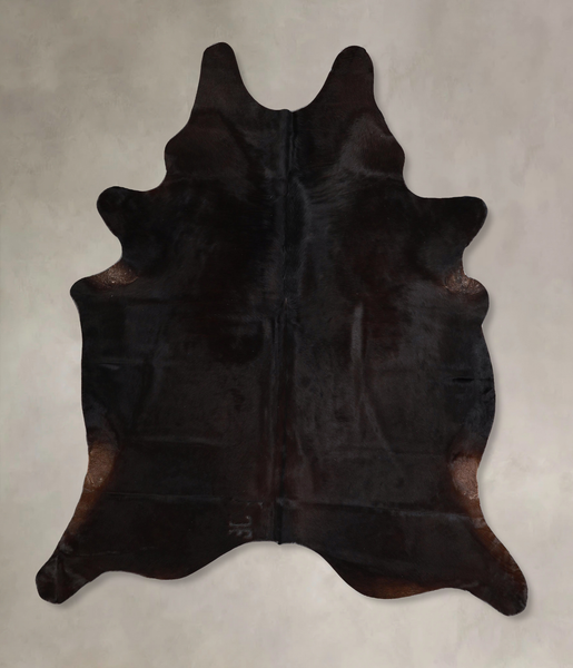 Solid Black Cowhide Rug #A45257