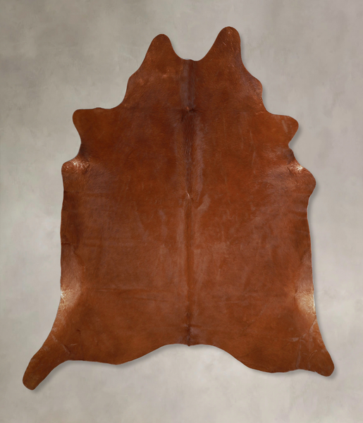 Solid Brown Cowhide Rug #A45273