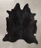 Solid Black Cowhide Rug #A45280