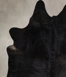 Solid Black Cowhide Rug #A45314