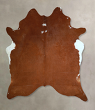 Brown and White Regular Cowhide Rug #A45334