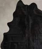 Solid Black Cowhide Rug #A45434
