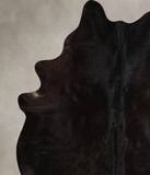 Solid Black Cowhide Rug #A45451