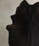 Solid Black Cowhide Rug #A45469