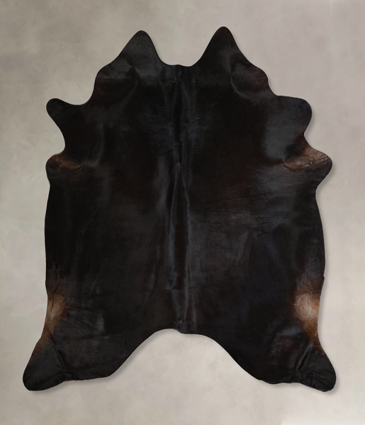 Solid Black Cowhide Rug #A45523