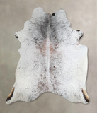 Salt and Pepper Brown Cowhide Rug #A45585