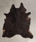 Solid Black Cowhide Rug #A45614