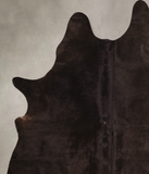 Solid Black Cowhide Rug #A45614