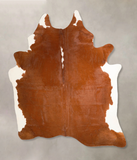 Brown and White Regular Cowhide Rug #A45616