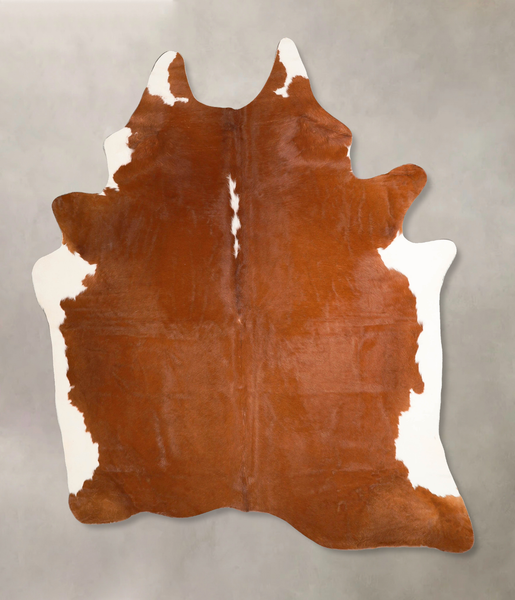Brown and White Regular Cowhide Rug #A45616