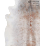 Grey with Beige Cowhide Rug #A4572