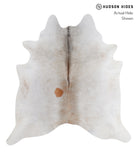 Grey with Beige Cowhide Rug #A4576