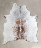 Salt and Pepper Brown Cowhide Rug #A45773
