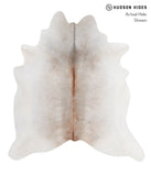 Grey with Beige Cowhide Rug #A4587