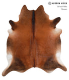 Brown with Red Cowhide Rug #A4616
