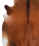Brown with Red Cowhide Rug #A4616