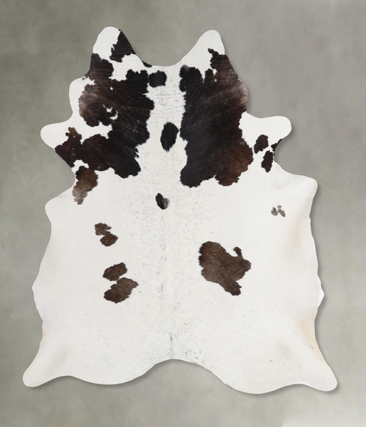 Chocolate and White Cowhide Rug #A4632
