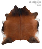 Brown with Red Cowhide Rug #A4669