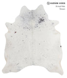 Salt and Pepper Black Cowhide Rug #A4756