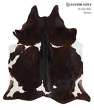 Chocolate and White Cowhide Rug #A4784