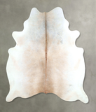Grey with Beige Cowhide Rug #A48131