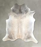 Grey with Beige Cowhide Rug #A48137