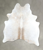Grey with Beige Cowhide Rug #A48141