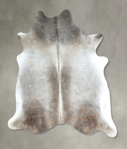 Grey with Beige Cowhide Rug #A48142