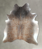 Grey with Beige Cowhide Rug #A48176