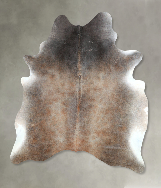 Grey with Beige Cowhide Rug #A48176