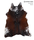 Chocolate and White Cowhide Rug #A4818
