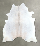 Grey with Beige Cowhide Rug #A48219