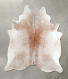 Grey with Beige Cowhide Rug #A48221