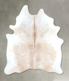 Grey with Beige Cowhide Rug #A48228
