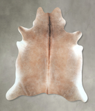 Grey with Beige Cowhide Rug #A48231