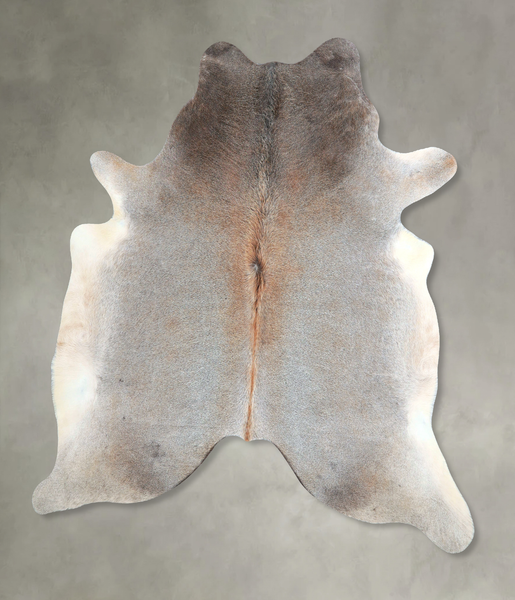 Grey with Beige Cowhide Rug #A48232