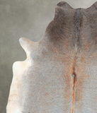 Grey with Beige Cowhide Rug #A48232