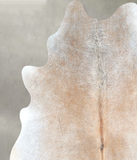 Grey with Beige Cowhide Rug #A48235
