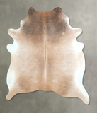 Grey with Beige Cowhide Rug #A48236