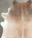 Grey with Beige Cowhide Rug #A48236