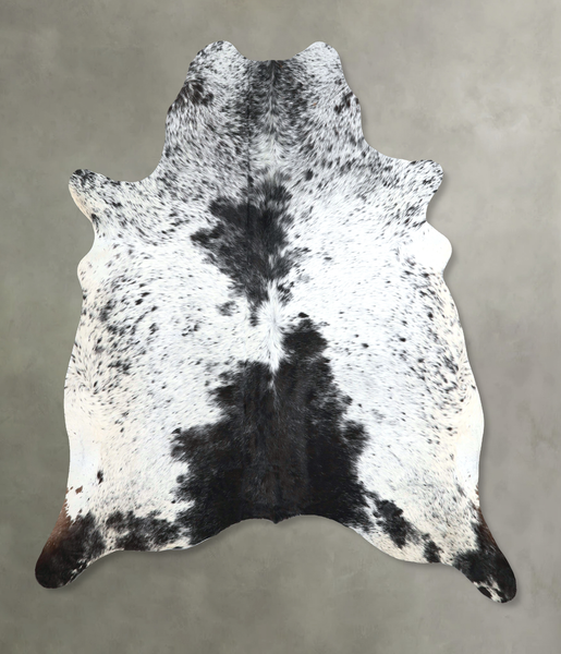 Salt and Pepper Black Cowhide Rug #A48238