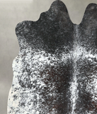 Salt and Pepper Black Cowhide Rug #A48240