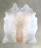 Grey with Beige Cowhide Rug #A48253