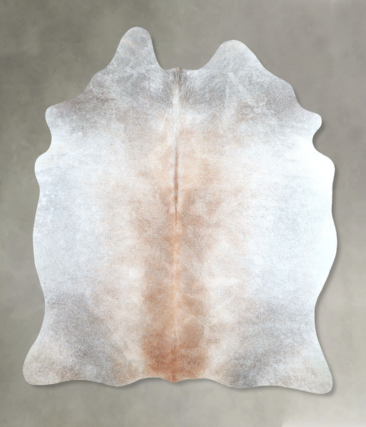 Grey with Beige Cowhide Rug #A48253