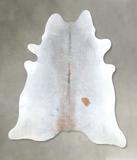 Grey with Beige Cowhide Rug #A48256
