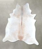 Grey with Beige Cowhide Rug #A48259