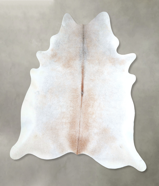 Grey with Beige Cowhide Rug #A48259