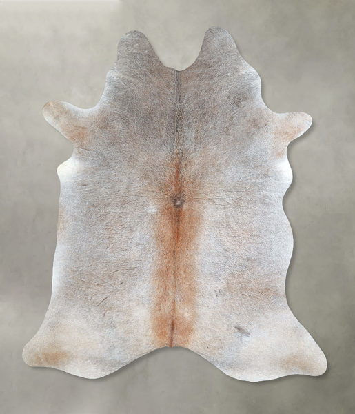 Grey with Beige Cowhide Rug #A48264