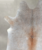 Grey with Beige Cowhide Rug #A48264